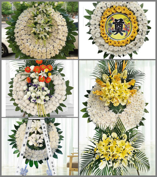 四川成都彭州市白鹿镇关沟村花圈速递