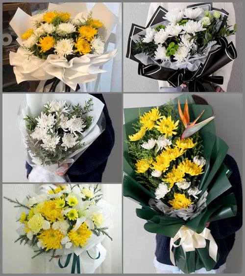 四川成都彭州市白鹿镇关沟村白事花束代送